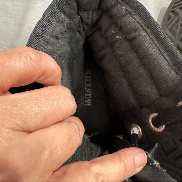 Sz. 9 Killstar Star Map Zodiac platform high tops, lace up front, goth - Picture 9 of 14